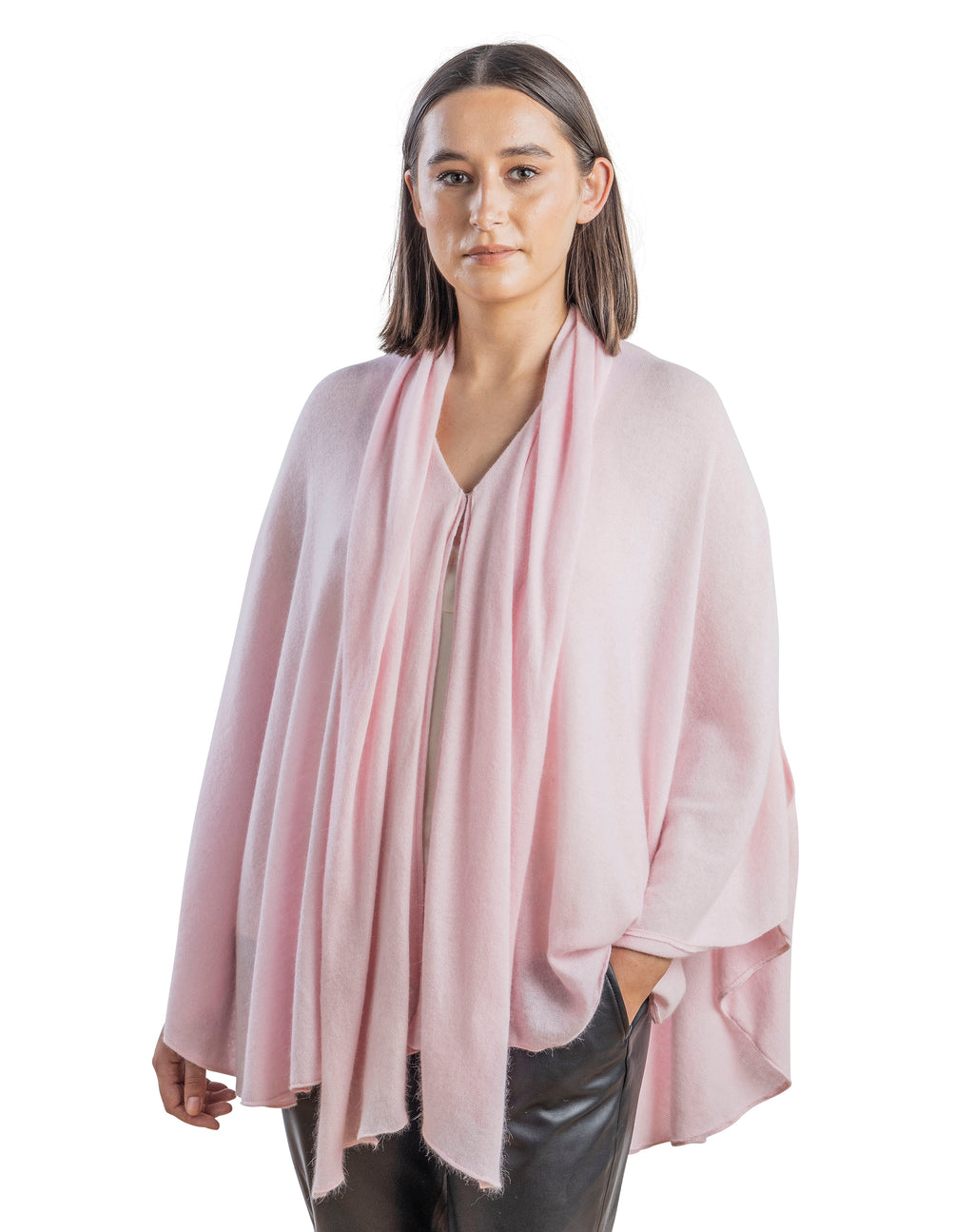 Baby Pink Cape like Poncho.